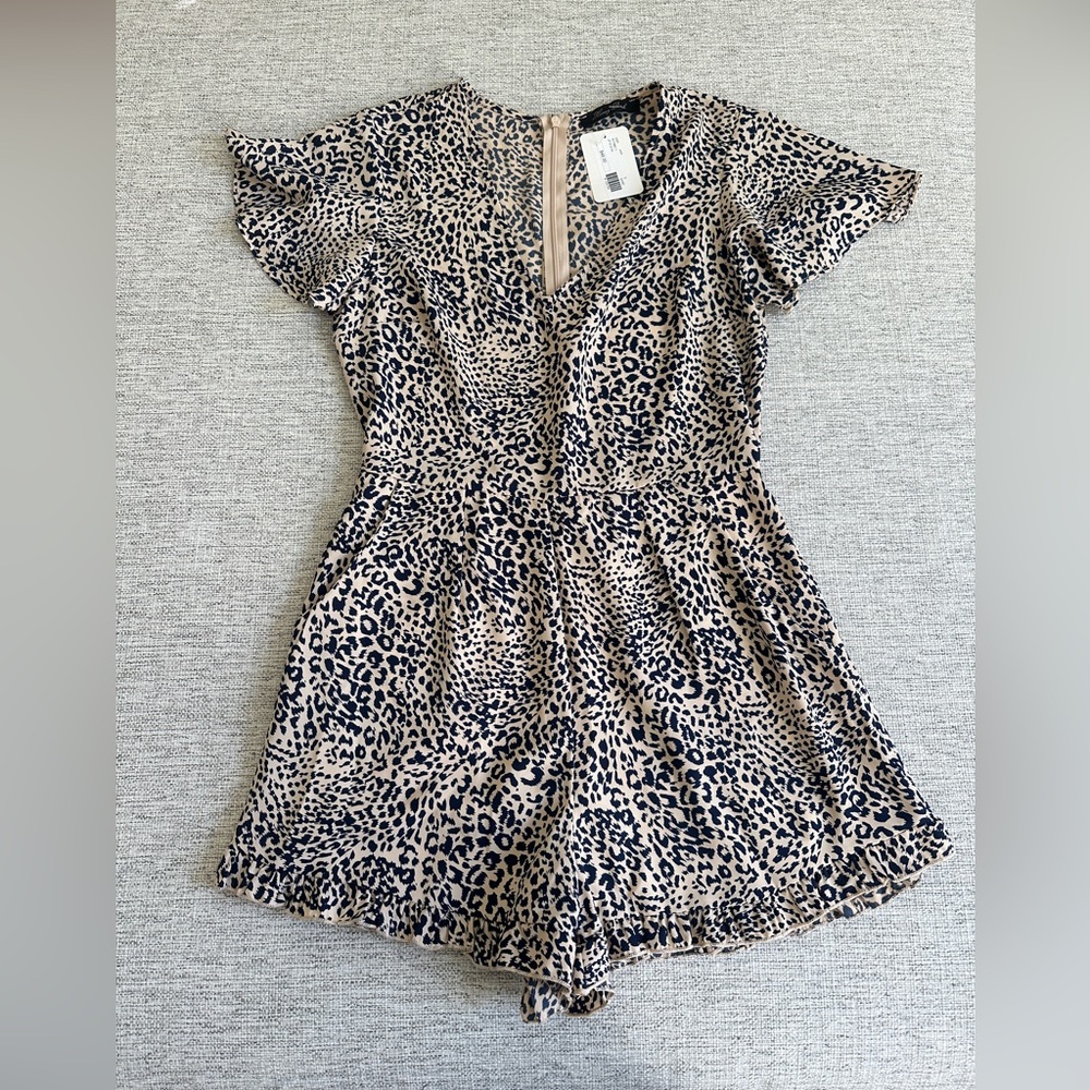 Honey Punch Leopard Print Romper